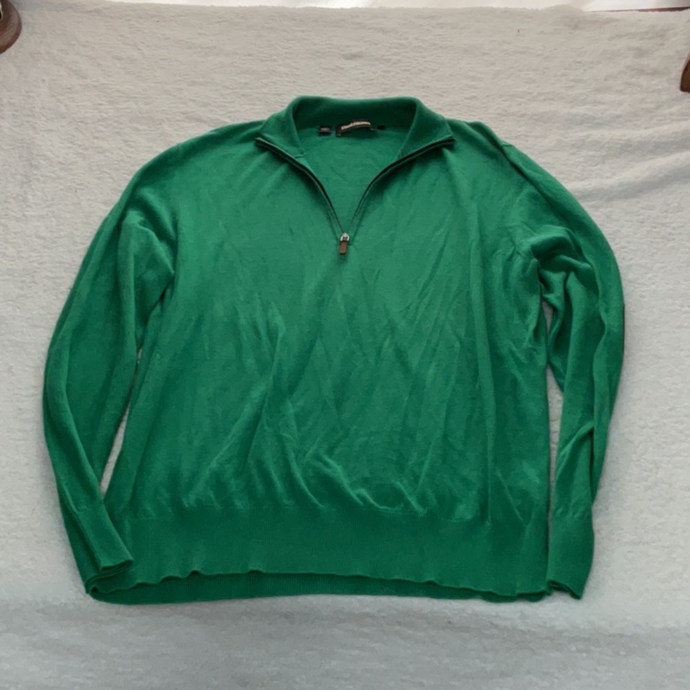 Paul Stuart woman’s Emerald Green Half-Zip Sweater - Picture 4 of 4